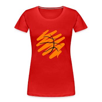 Basketball - Women's Premium Organic T-Shirt - red - Front - Mia (176cm)