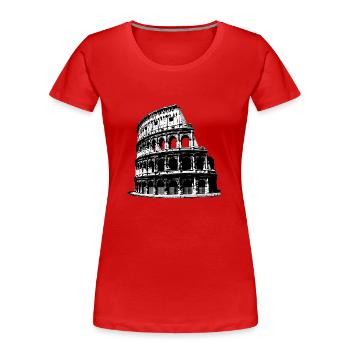 Colosseum in Rome | Colosseum in Rome - Women's Premium Organic T-Shirt - red - Front - Mia (176cm)