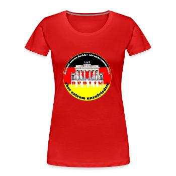 L’insatisfaction mène au désenchantement à l’égard de la politique - T-shirt bio Premium Femme - rouge - Devant - Mia (176cm)