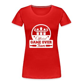 Official Game Over Team - Women's Premium Organic T-Shirt - red - Front - Mia (176cm)