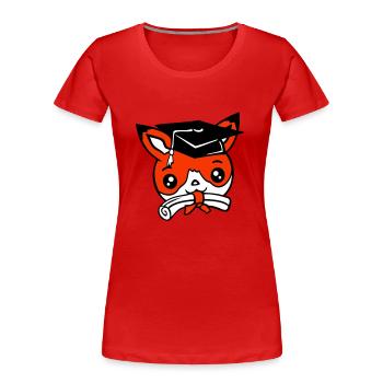 Fox High School Graduation Certificats de fin d’études Chapeau de collège - T-shirt bio Premium Femme - rouge - Devant - Mia (176cm)
