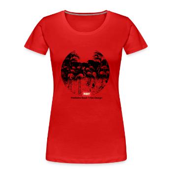 Hadzabe Natur - Frauen Premium Bio T-Shirt - Rot - Vorne - Mia (176cm)