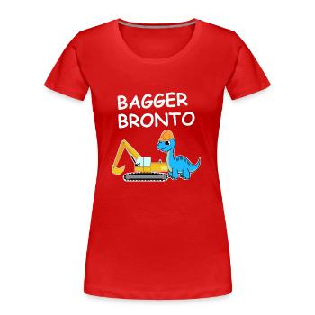 Excavator Bronto - Women's Premium Organic T-Shirt - red - Front - Mia (176cm)