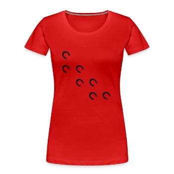 , pferd 3 - Frauen Premium Bio T-Shirt - Rot - Vorne - Mia (176cm)