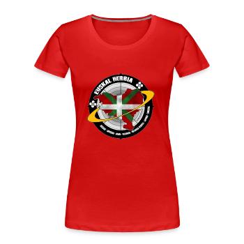 euskal herria - T-shirt bio Premium Femme - rouge - Devant - Mia (176cm)