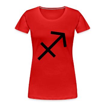 Schütze - Frauen Premium Bio T-Shirt - Rot - Vorne - Mia (176cm)