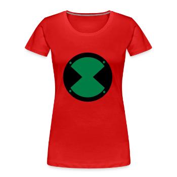 Montre Ben Ten - T-shirt bio Premium Femme - rouge - Devant - Mia (176cm)