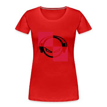 DJ - Women's Premium Organic T-Shirt - red - Front - Mia (176cm)