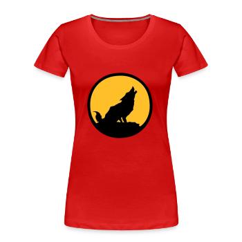 loup - T-shirt bio Premium Femme - rouge - Devant - Mia (176cm)