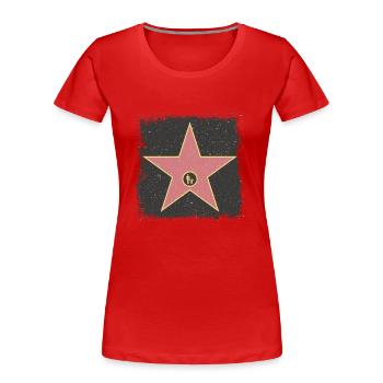 Shirt of fame Vater - Frauen Premium Bio T-Shirt - Rot - Vorne - Mia (176cm)