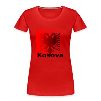 Kosova Shqiptar Albaner Kosovo Albanien Shqipëri - Frauen Premium Bio T-Shirt - Rot - Vorne - Mia (176cm)