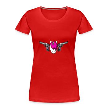 Desert Eagl Unicorn .png - Frauen Premium Bio T-Shirt - Rot - Vorne - Mia (176cm)