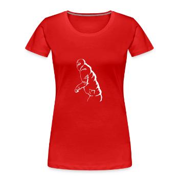 Antifa - Frauen Premium Bio T-Shirt - Rot - Vorne - Mia (176cm)