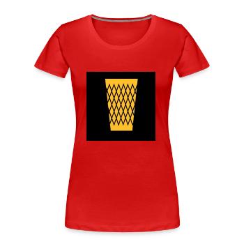 Mein Frankfurt Bembeltown - Frauen Premium Bio T-Shirt - Rot - Vorne - Mia (176cm)
