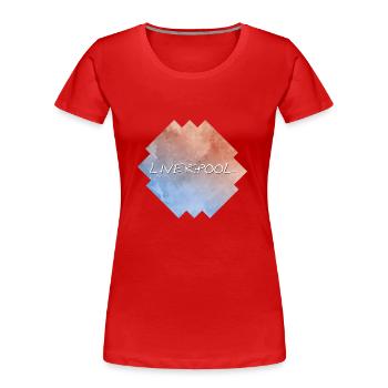 Liverpool - Frauen Premium Bio T-Shirt - Rot - Vorne - Mia (176cm)