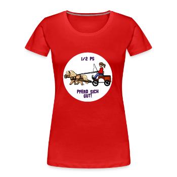 Pferd sich gut - Frauen Premium Bio T-Shirt - Rot - Vorne - Mia (176cm)