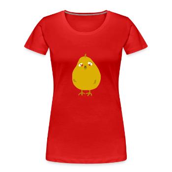 chik la triste - T-shirt bio Premium Femme - rouge - Devant - Mia (176cm)