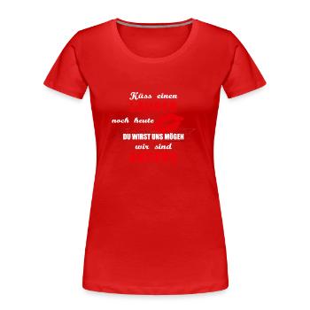 Lehrer - Frauen Premium Bio T-Shirt - Rot - Vorne - Mia (176cm)