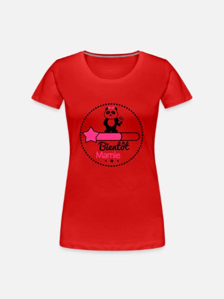 Bientôt mamie,grand-mère - T-shirt bio Premium Femme - rouge