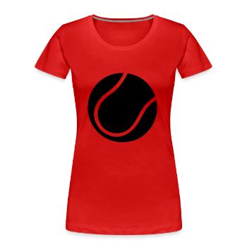 Tennisball 02 - Frauen Premium Bio T-Shirt - Rot - Vorne - Mia (176cm)