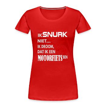 Motorrijders - Frauen Premium Bio T-Shirt - Rot - Vorne - Mia (176cm)