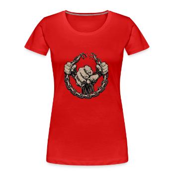 Kampf - Frauen Premium Bio T-Shirt - Rot - Vorne - Mia (176cm)