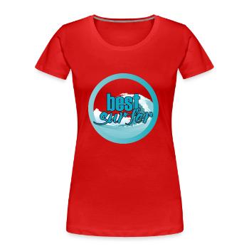 Surfer / Surfen: Best Surfer - Frauen Premium Bio T-Shirt - Rot - Vorne - Mia (176cm)