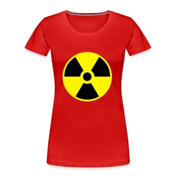 radioavtive - T-shirt bio Premium Femme - rouge - Devant - Mia (176cm)