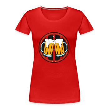 Steins, Logo - T-shirt bio Premium Femme - rouge - Devant - Mia (176cm)