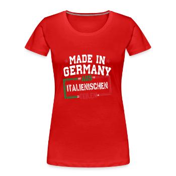 Italienischer Junge - Frauen Premium Bio T-Shirt - Rot - Vorne - Mia (176cm)