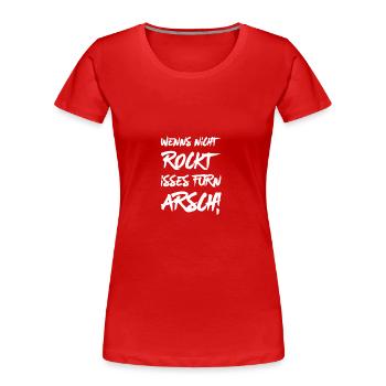 ROCK - T-shirt bio Premium Femme - rouge - Devant - Mia (176cm)
