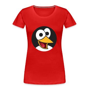 penguin102 - T-shirt bio Premium Femme - rouge - Devant - Mia (176cm)
