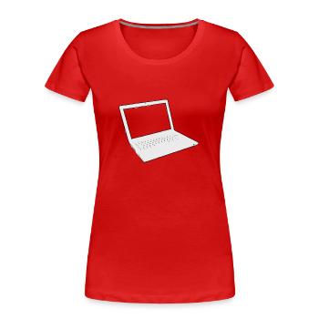 Computer - Women's Premium Organic T-Shirt - red - Front - Mia (176cm)