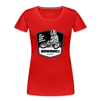 downhill freeride - T-shirt bio Premium Femme - rouge - Devant - Mia (176cm)
