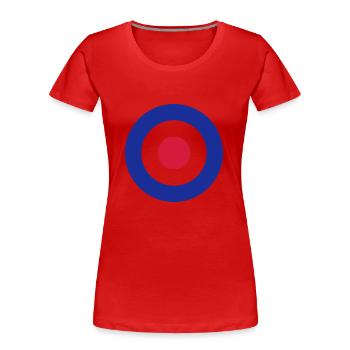 mod target - Frauen Premium Bio T-Shirt - Rot - Vorne - Mia (176cm)