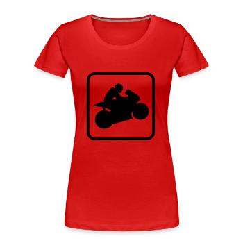 motorbike - Frauen Premium Bio T-Shirt - Rot - Vorne - Mia (176cm)