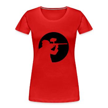 paintball - Frauen Premium Bio T-Shirt - Rot - Vorne - Mia (176cm)