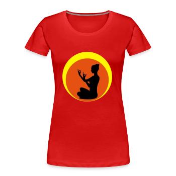 Joga - Frauen Premium Bio T-Shirt - Rot - Vorne - Mia (176cm)