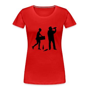 couples - Frauen Premium Bio T-Shirt - Rot - Vorne - Mia (176cm)