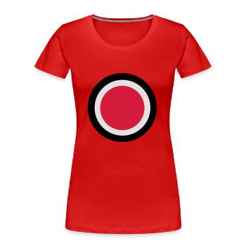 circle3_flag_vec_3 fr - T-shirt bio Premium Femme - rouge - Devant - Mia (176cm)
