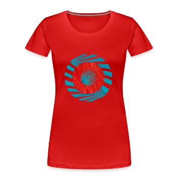Different Directions - Women's Premium Organic T-Shirt - red - Front - Mia (176cm)