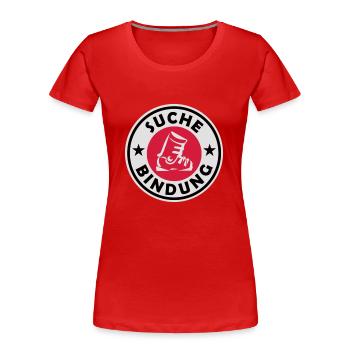 Recherche de liaison 3 Color Design - T-shirt bio Premium Femme - rouge - Devant - Mia (176cm)