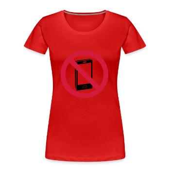 Handy verbot - Frauen Premium Bio T-Shirt - Rot - Vorne - Mia (176cm)