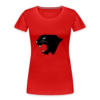 Panther - Frauen Premium Bio T-Shirt - Rot - Vorne - Mia (176cm)