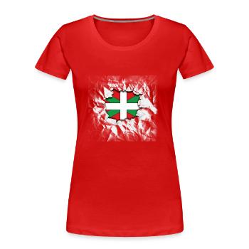 euskal herria design 36 - T-shirt bio Premium Femme - rouge - Devant - Mia (176cm)