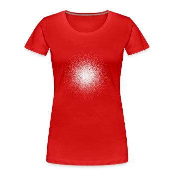 Point cloud white - T-shirt bio Premium Femme - rouge - Devant - Mia (176cm)