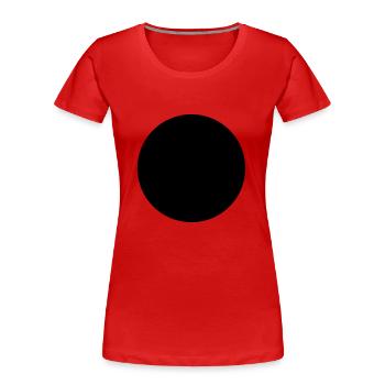 Button Background__V001 - Frauen Premium Bio T-Shirt - Rot - Vorne - Mia (176cm)