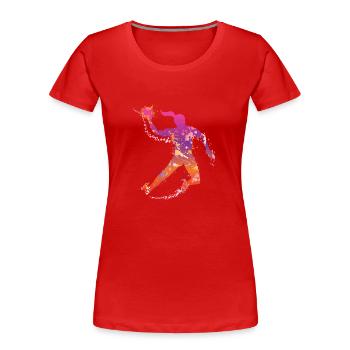 handball female uk - Women's Premium Organic T-Shirt - red - Front - Mia (176cm)