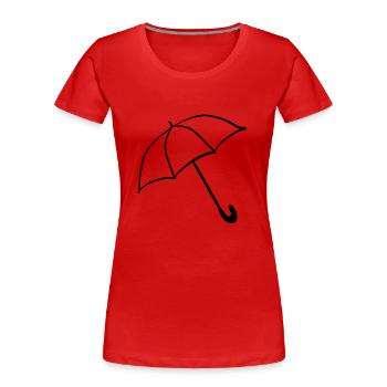 regenschirm - Frauen Premium Bio T-Shirt - Rot - Vorne - Mia (176cm)