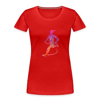 crosscountry female uk - Women's Premium Organic T-Shirt - red - Front - Mia (176cm)